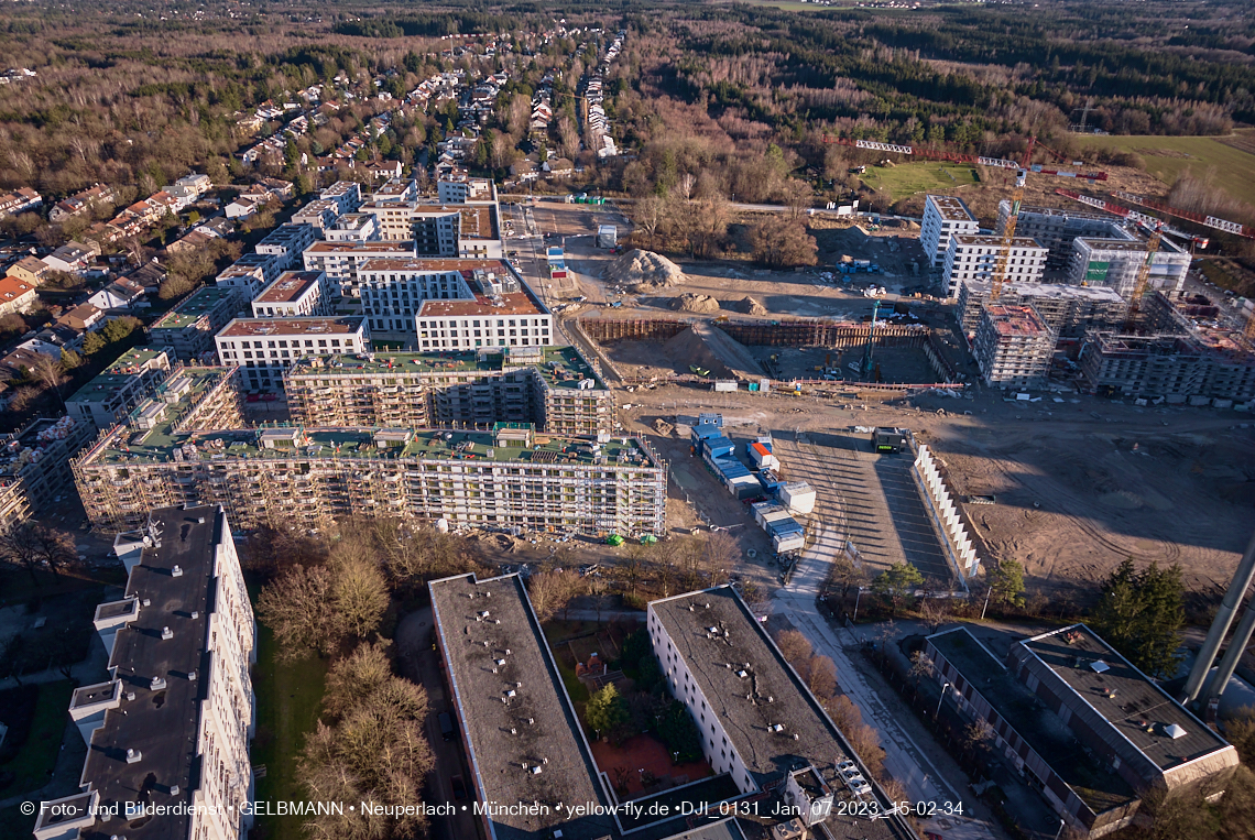 07.01.2023 - Baustelle zum Alexisquartier und Pandion Verde in Neuperlach